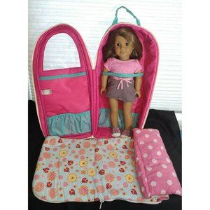 AMERICAN GIRL DOLL Just Like You #28 2011 w/ Carrying Case, Outfit, Sleeping Bag